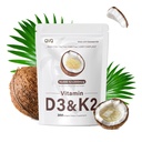 300 Pcs 2 en 1 Vitamina D3 10000 iu Plus K2 (MK-7) 200 mcg Aceite de coco virgen Softgels con vitaminas D &amp; K Soporta Absorción de calcio, bonificación, inmune, " Salud cardíaca: fácil de absorber