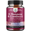 D Mannose with Cranberry Supplement - D Mannose 1000mg per Serving Capsules for Kidney Defense Support & Cleanse and Urinary Tract Health for Women & Men - Adults Bladder Health Supplement - 120 Count
