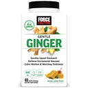 FACTOR DE FUERZA MÁS GÉLICA Pídricos para Alivio de Nausea, Enfermedad de Moción, y Enfermedad de la Mañana, Suplemento de jengibre con vitamina B6 para soporte digestivo, No GMO, Sabor de jengibre de miel, 60 Píldoras suaves