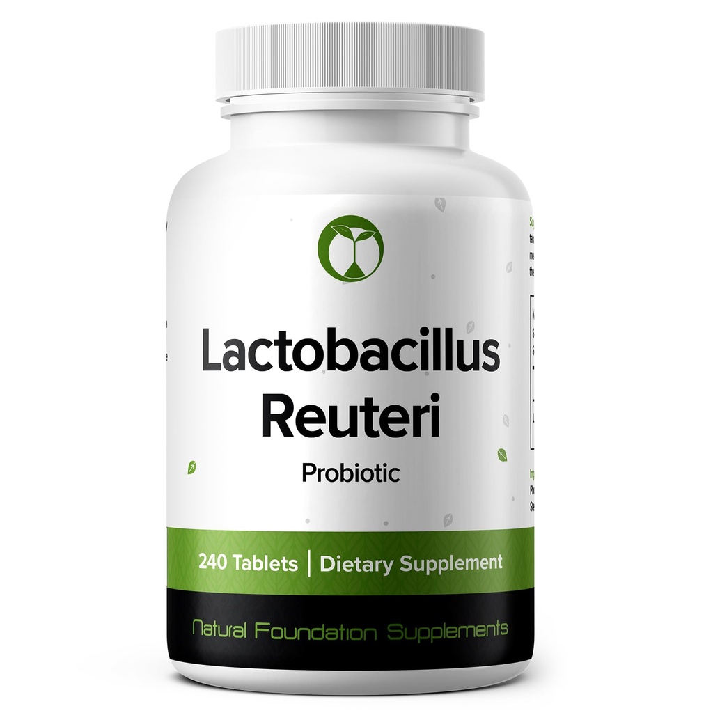 Lactobacillus Reuteri Probiotic Supplement 240 Tablets 3 Billion CFU Probiotics for Men &amp; Women Supports Intestinal Digestive & Gut Health (240, Lactobacillus Reuteri)