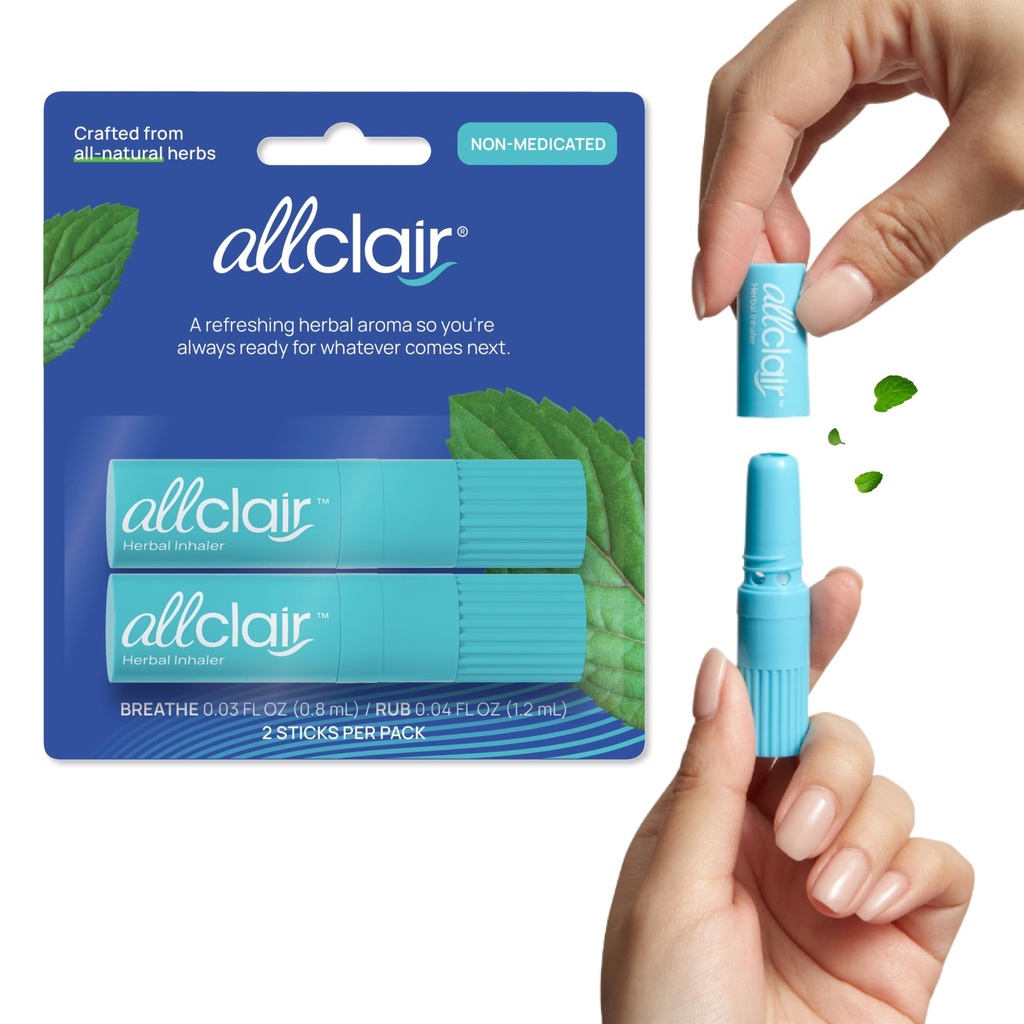Inhalador de Alivio de Nausea - Tome el control de la enfermedad de la moción, la enfermedad de la mañana, medicamentos, estrés - rápido, natural, libre de drogas, no de sueño &amp; portable Travel Essential - Pack de 2 Inhaladores