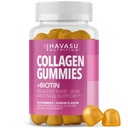 Collagen Gummies for Women and Men with 2500mcg Biotin, Zinc, Vitamina C & E - Hidrolyzed Collagen Gummies for Hair, Skin & Nail Support - Biotin and Collagen Gummies - Lemon Flavor - 30 Servings