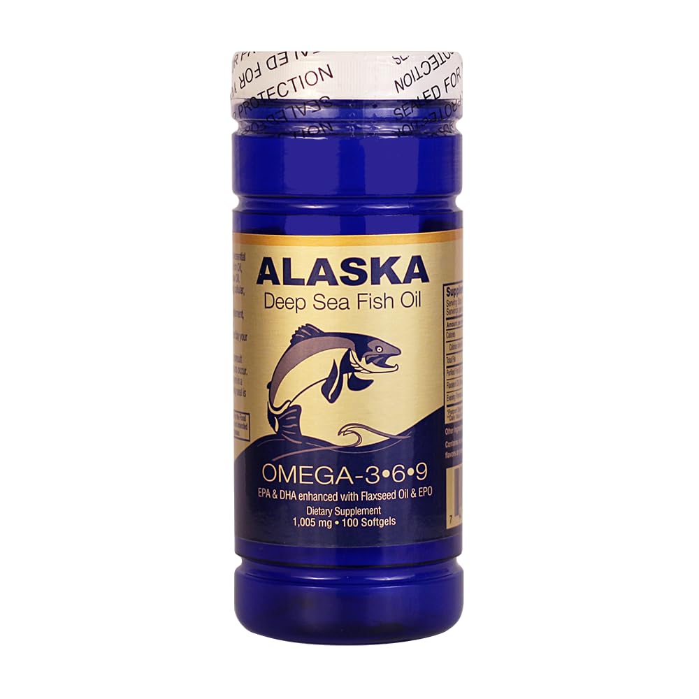 Alaska Deep Sea Fish Oil, Omega 3,6,9 1000 Mg 100 Softgels por NCB