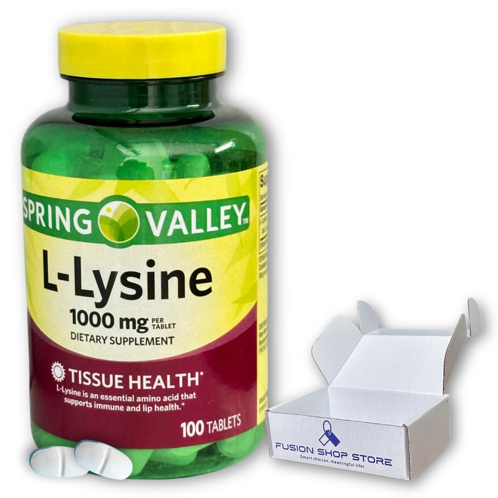 L lisina 1000mg- Tablas de Aminoácidos esenciales, 100ct (Pack of 1)
