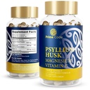Prime Code [ 3 in 1] Psyllium Husk Capsules with Magnesium Citrate and Vitamin C Silencio Psyllium Husk Capsules 1000mg ← Magnesium Citrate 200mg  Vitamin C 250mg ← Non-GMO Silencio Gluten &amp; Soy Free ← Vegan