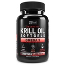 Aceite de Krill Antártico 1000mg (120 Softgels) Omega 3 Suplemento de aceite de pescado con EPA, DHA &amp; Astaxanthin - para Conjunto, Cerebro y, Apoyo al Corazón para Hombres y Mujeres