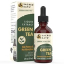Green Tea Liquid Extract Drops - Immune Support (Antioxidants & Polyphenols) Suplemento. Promueve Gentle Energy. Ingredientes orgánicos, no transgénicos, alcohol " gratis (sin sabor)