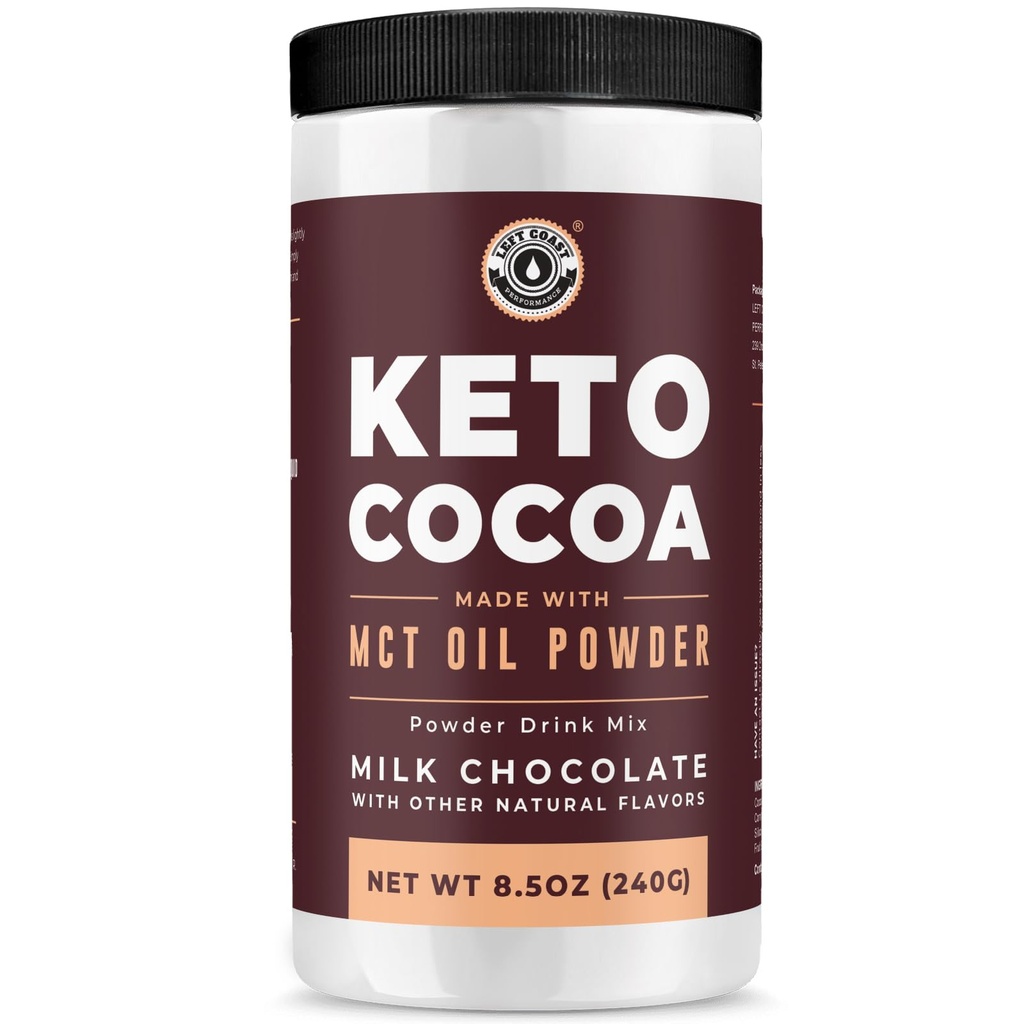Keto Cocoa  Keto Hot Chocolate Drink Mix Powder - Sugar Free, Low Carb with Protein and MCT Oil Powder