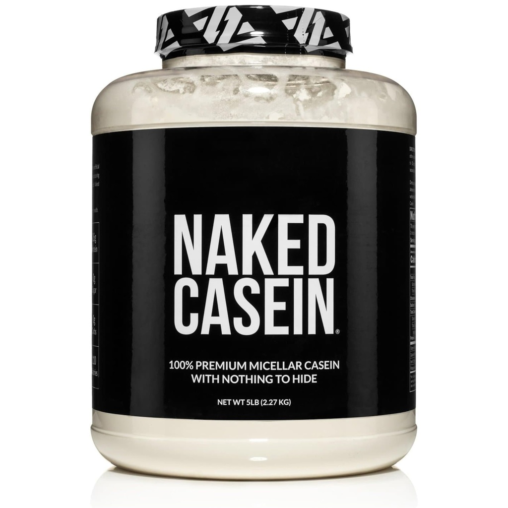 Casein NAKED - 5Lb Micellar Casein Protein Powder - Bulk, Zero Carb, GMO-Free, Gluten Free, Soy Free, Preservative Free - Stimulate Muscle Growth - Enhance Recovery - 76 Servings