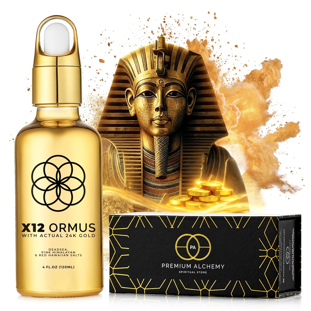 Ormus Monoatomic Gold Concentrate X12 – Oro líquido hecho por Alquimistas Reales - 24k Food-Grade, Mar Muerto & Sal Himalayan – Apoya Pineal Gland, Lucid Dreaming, Meditation