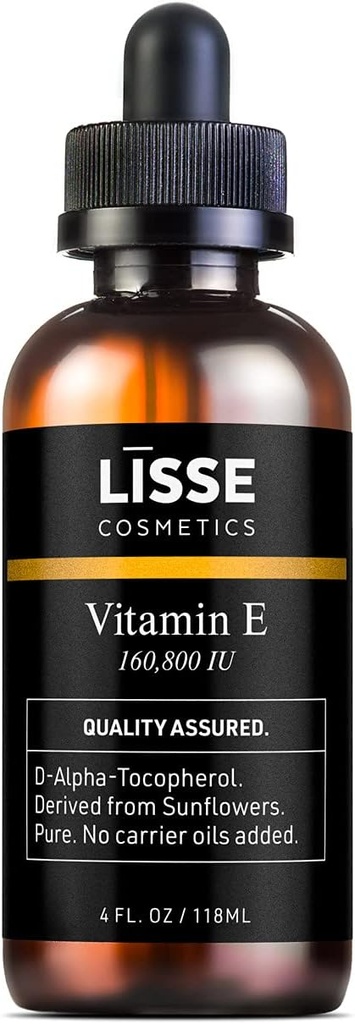Lisse Aceite de vitamina E concentrada pura de Lisse - 160,800 UI - No se han añadido aceites de portador - D-Alpha-Tocopherol