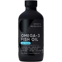 Sports Research® Omega-3 Fish Oil 4685mg - Fuente de Wild Caught Alaska Pollock - Natural Lemon Flavor, MSC Certified Sustainable - 8oz (48 Servings)