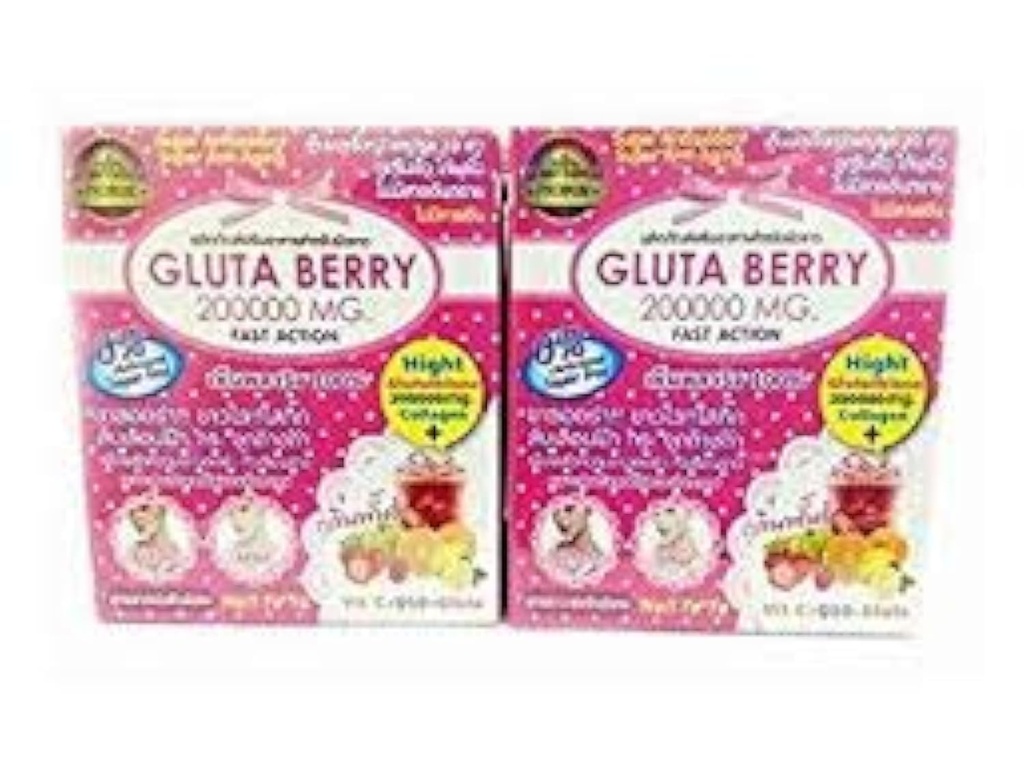 2Box Gluta Berry 200000 mg Bebida PUNCH alimentos para la piel Reducir las pecas Whitening Skin Acción rápida 10pcs./Box....