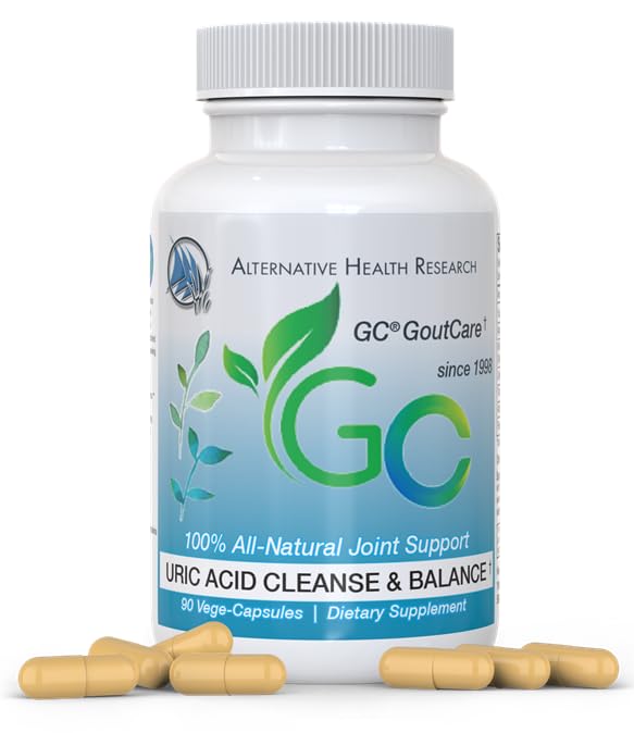 GC® GoutCare: Control de ácido úrico ← Prevención de ácido fírico Silencio Conjunto de salud Suplemento Silencio Conjunto Alivio Silencio con Turmeric, Celery Seed Extracto, Milk Thistle y Más  durable 90 Capsules per Bottle ← Non-GMO