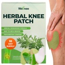 Wellnee Original Herbal Knee Patch - Wellknee Plaster para mango &amp; Muscle Pain - Maximum Strength for a Temporary Relief - Adhesive Hecho con hierbas naturales para el bienestar (10 Pads)