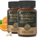 Probióticos con Prebióticos para Hombres y Mujeres - 35 Strains Orgánica Probiótico 100 Billones CFU para Salud Gut y Digestiva, Vegan Acidophilus Probióticos Suplemento, Non-GMO Raw Probiótico 120 Caps