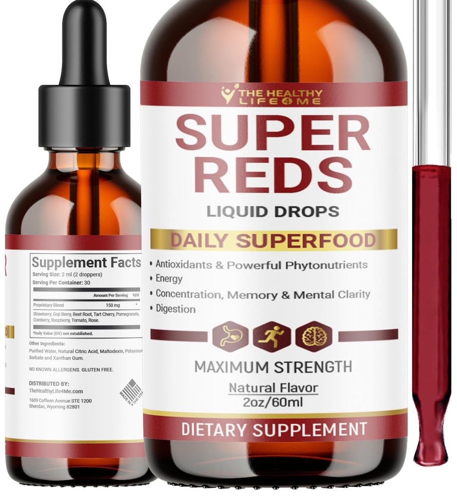 Super rojos líquidos Phytonutrientes gotas de superalimentos  Phytonutrient Blend containing Polyphenols Silencio Antioxidantes > Más  habit Great Taste 2oz - 30 Day Supply