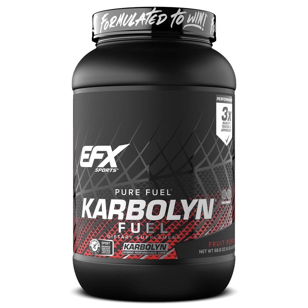 EFX Sports Karbolyn Fuel ← Fast-Absorbing Carbohydrate Powder ← Carb Load, Sostened Energy, Quick Recovery TEN Stimulant Free TEN 36 Servings (Fruit Punch)