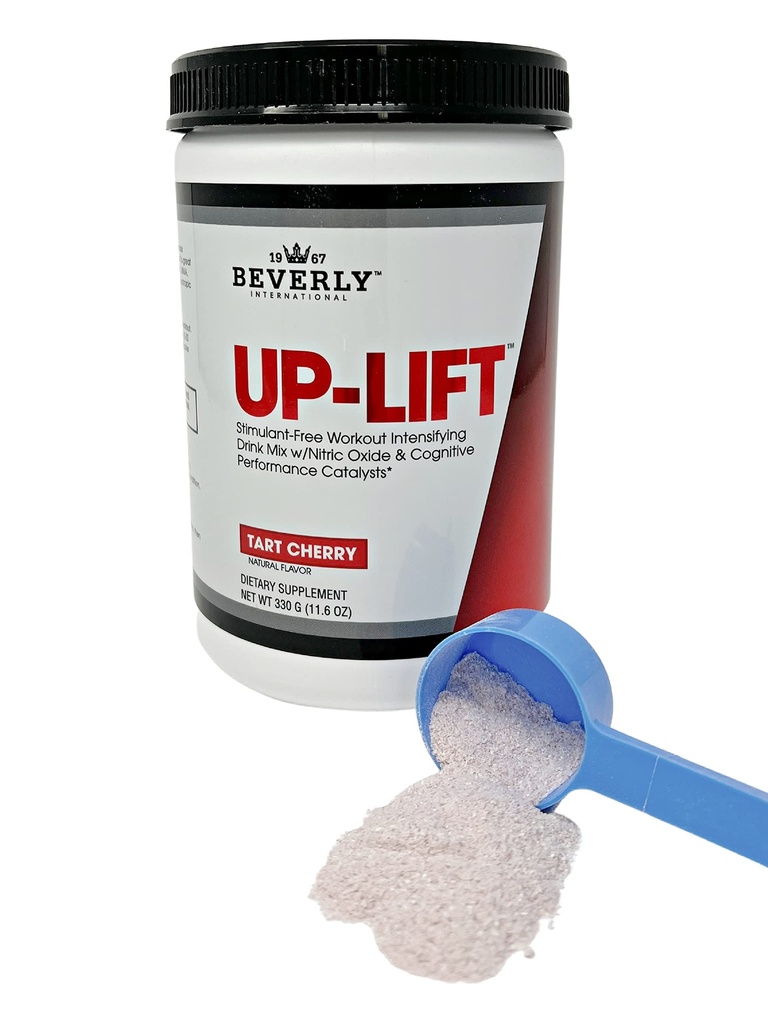 Beverly International Up-Lift Stimulant Gratis 330 gramos. Workout Energy Drink Mix w/Nitric Oxide " Cognitive Performance Catalysts. Beta Alanine, L-Citrulline, L-Tyrosine.