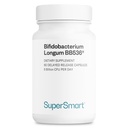Supersmart - Bifidobacterium Longum (BB536) 6 Billones CFU por día - Probióticos " Prebióticos Suplemento No-GMO " Gluten Gratis - 60 cápsulas DR