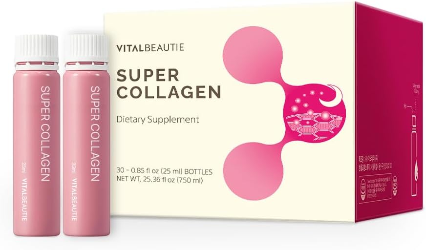 VITALBEAUTIE Super Collagen Original (Liquid Marine Collagen) Contiene GABA para la piel, el pelo, las uñas + el alivio del estrés, el sueño saludable por AMOREPACIFIC Korean Skincare - 30 Servings