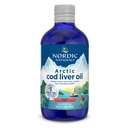 Naturales nórdicos Aceite de hígado de bacalao, Fresa - 8 oz - 1060 mg Total Omega-3 con EPA &amp; DHA - Corazón &amp; Salud cerebral, Inmunidad saludable, Bienestar general - No GMO - 48 Servimientos