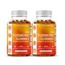 Vitamatic Turmeric Gummy with Ginger & Black Pepper Extract – 60 Gummies Vegan Cada TEN 2 Pack (120 Gummies) 95% Curcuminoides – Powerful Antioxidant &amp; Inflammatory Support
