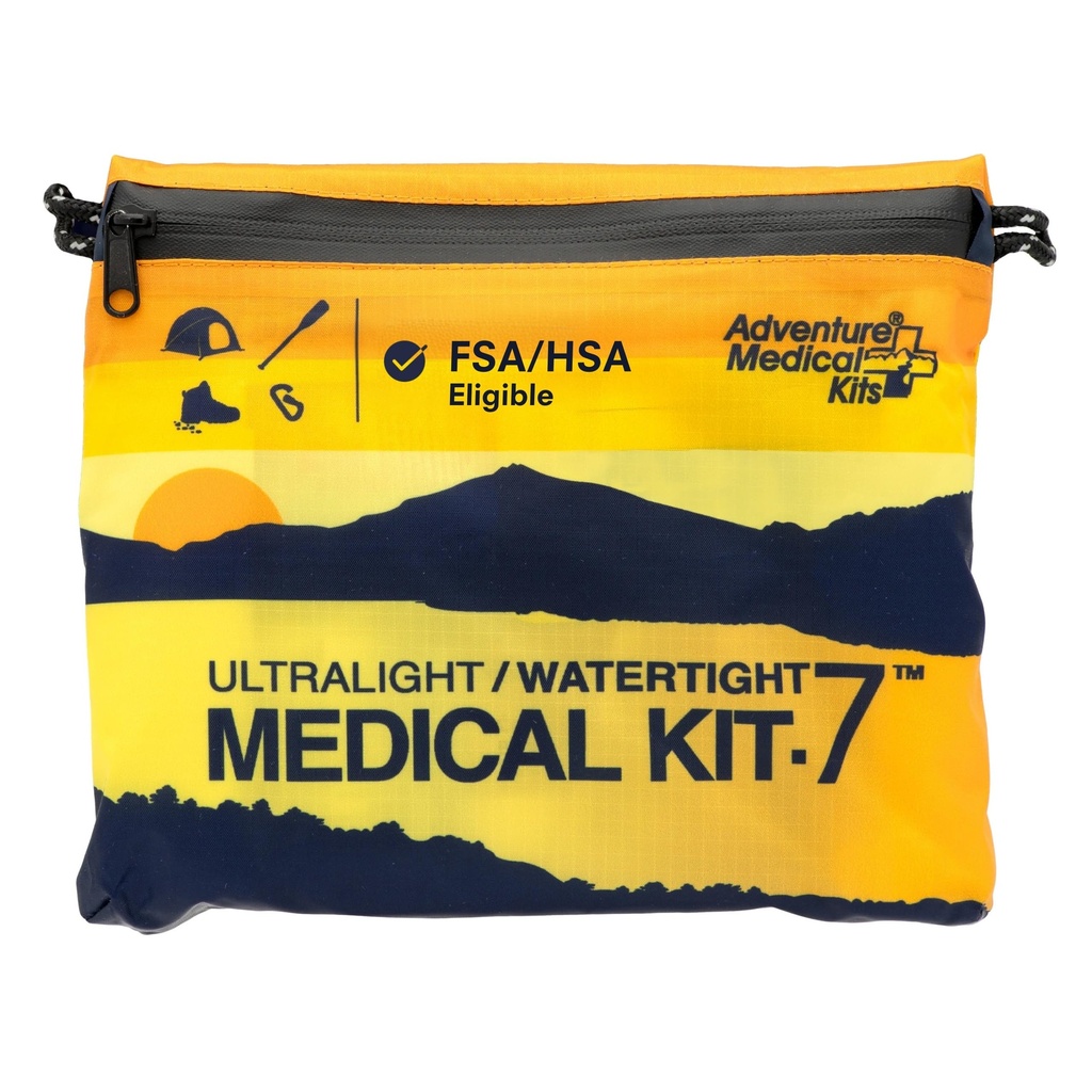 Adventure Medical Kits Ultralight/Watertight Medical Kit .7, (3 Person) | Features Waterproof DryFlex Inner Bag with Bandages, Gauze & Medications for Wound Care, Plus Moleskin for Blister Relief