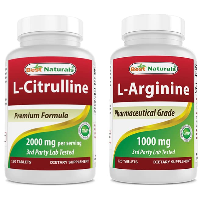 Mejores Naturales L-Citrulline 2000mg &amp; L-Arginine 1000 mg