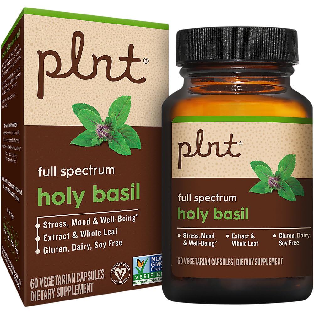 Holy Basil a" Full Spectrum a" Supports Stress, Mood, & Wellbeing (60 Vegetarian Capsules)