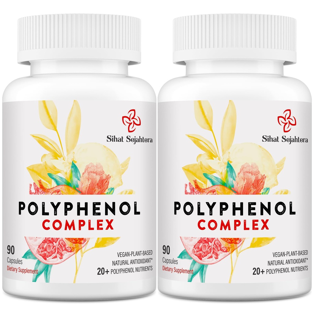 67,500 MG Polyphenols Supplement - Powerful Antioxidants & Polyphenol for Age Defense, Polyphenol Superfood, Quercetin, Resveratrol, Green Tea, Plant-Based & Energy, Immune Support, 180 Capsules | Plant-Based Formula • Polyphenol Superfood Blend • Botanical Antioxidants • Daily Wellness Formula