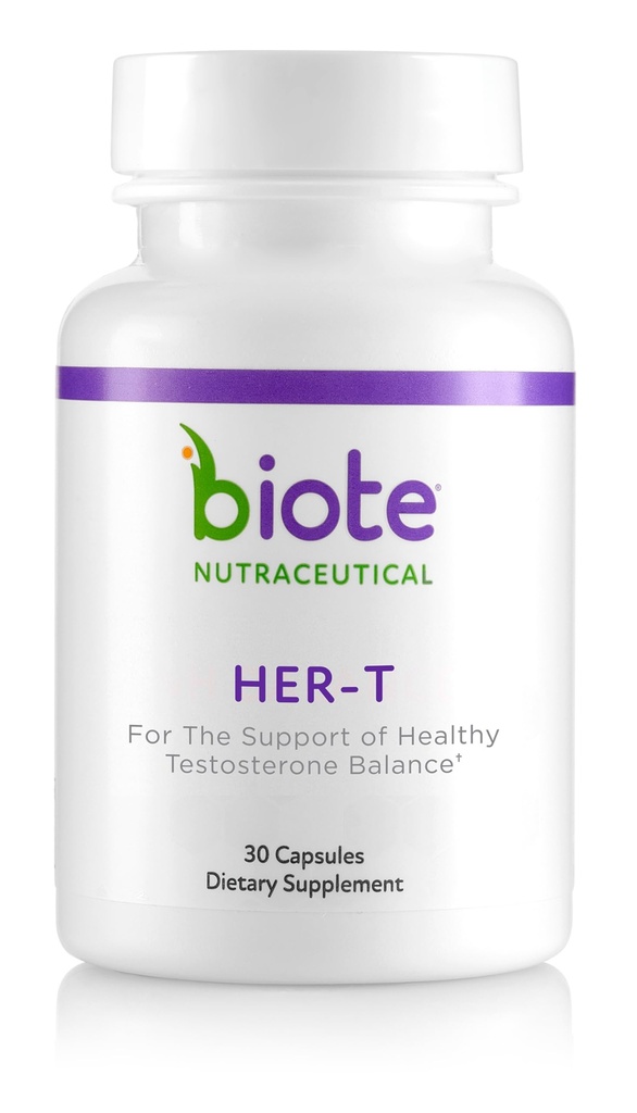 Biote Nutraceuticals - HER-T - Healthy Testosterone Balance Support for Women (30 cápsulas)