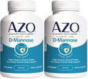 AZO D Mannose Urinary Tract Health, Cleanse, Flush &amp; Protect The Urinary Tract, No.1 Pharmacist Recommended Brand, Clinical Strength, Non-GMO, 120 Count (Pack of 2)