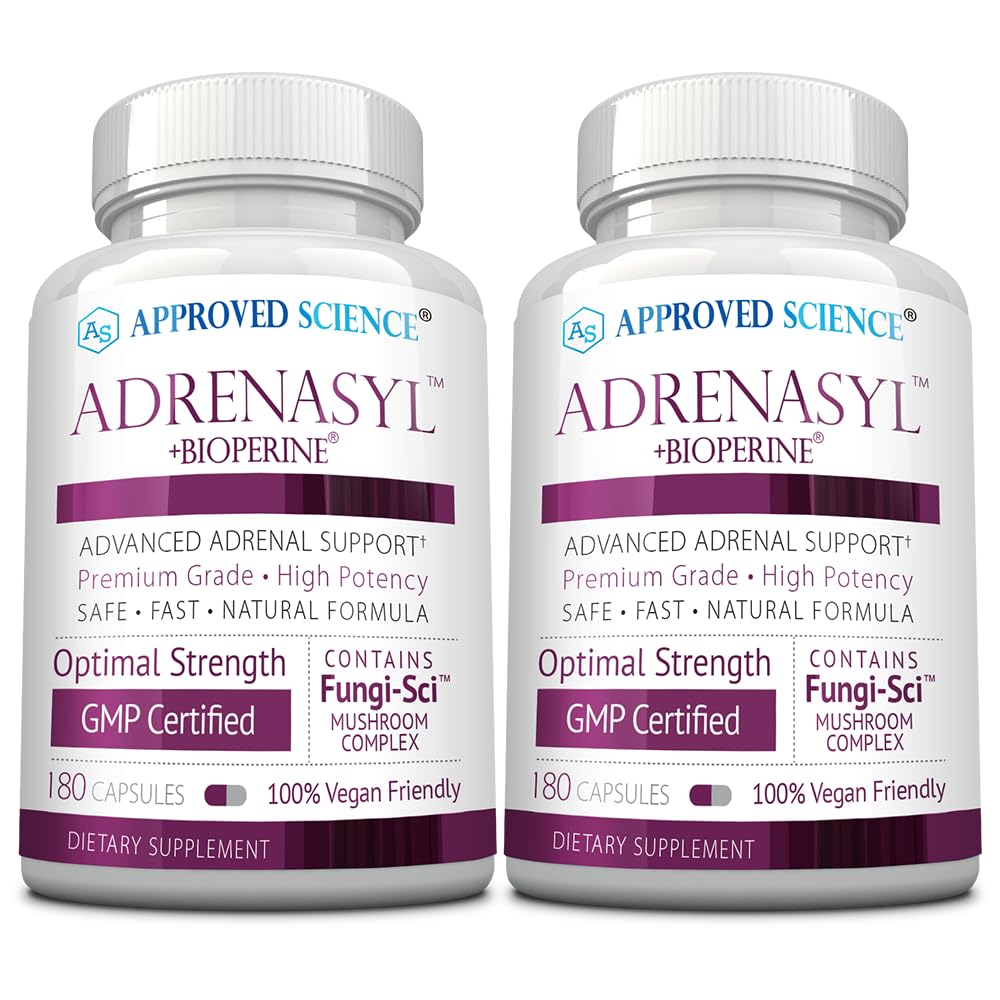 Adrenasil de Ciencia Aprobado - Soporte de Gland Adrenal - 180 Cuenta - Pack de 2