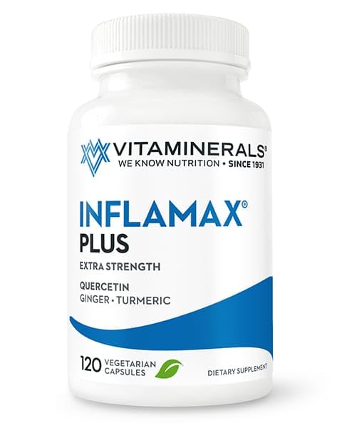 Vitaminerals® 121+ Inflamax® Plus ← Quercetin ← Proteolytic Enzymes  durable Ginger TEN Turmeric TEN VARD caps