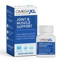 Suplemento de Soporte Conjunto OmegaXL, para Alivio - Apoyo al Musculo Natural, Aceite de Mussel Lipped Verde, Píldoras de gel suave, libres de drogas, 60 Conde