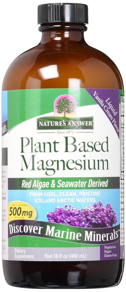 Respuesta de la naturaleza Marine-Based Liquid Magnesium 16-Ounces ← Complejo Multi-Mineral Silencio Supplies 72 Trace Minerals TEN No Artificial Flavors or Preservatives ← Single Count