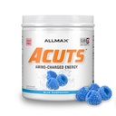 ALLMAX Nutrición AMINOCUTS (ACUTS), Bebida de energía aminorizada con Taurina, L-Carnitina, Extracto de grano de café verde, Fresa Azul, 36 Serviciones