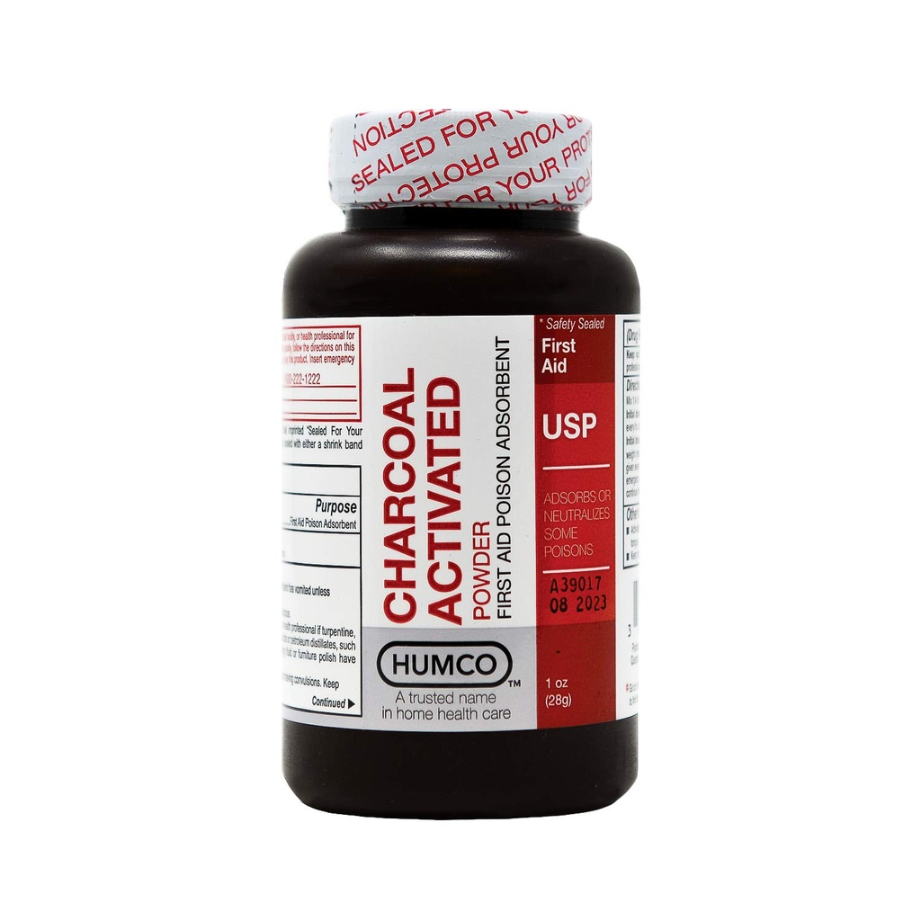 HUMCO Powder de carbón activado, USP, 1oz