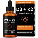NutraChamps Vitamina D3 K2 gotas, Vitamina Líquida D3 5000 UI & K2 D3 con MK7, gotas de vitamina D para niños, huesos, corazón &amp; salud inmunológica, vitamina Líquida D en aceite MCT para una mejor absorción