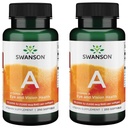 Swanson Vitamina A 10,000 UI (3.000 mcg RAE) Nourishment natural para el hueso, la salud de la piel, el soporte de visión " Función del sistema inmunológico - alta absorción Vitamina A 250 Softgels (2 Pack)