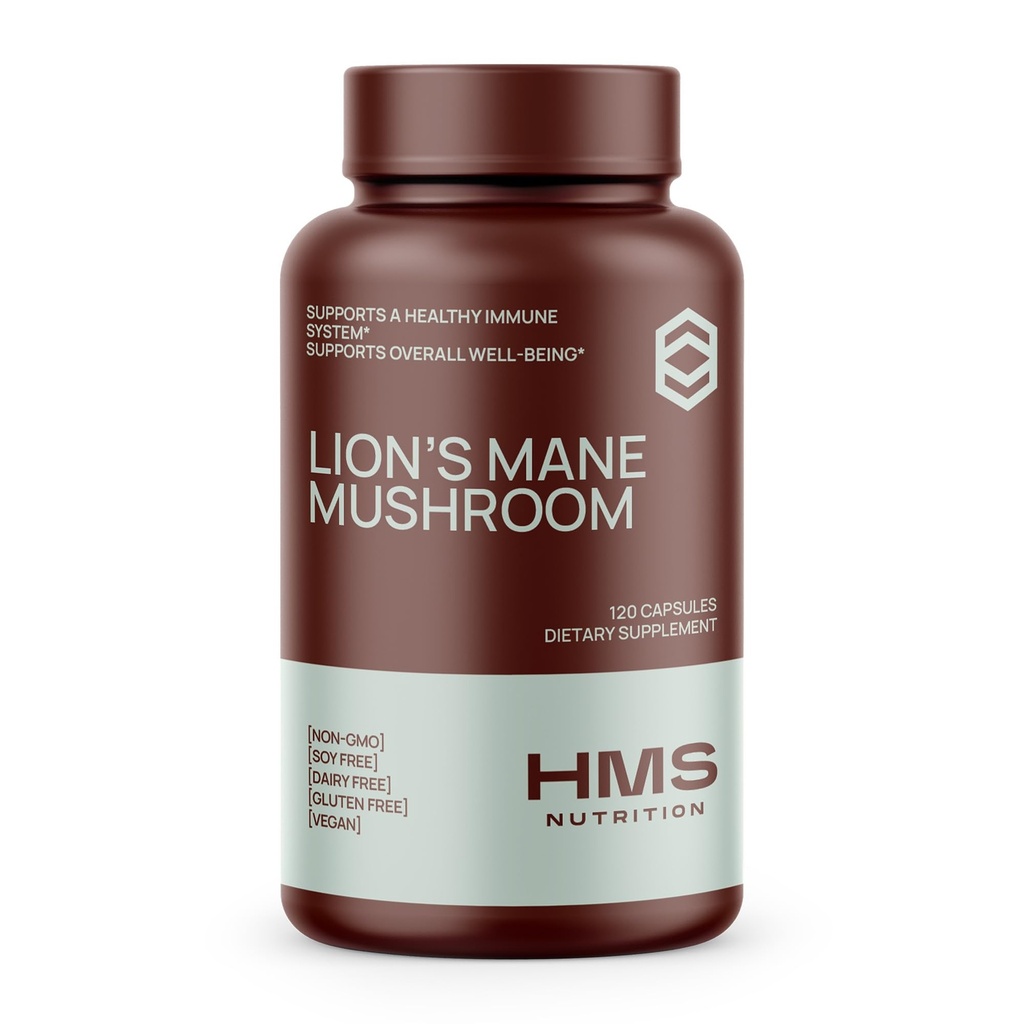 Leones Mane suplemento cápsulas, leones mane mushroom para soporte de inmuno, memoria &amp; suplemento de foco, 1000 mg por ser, no GMO Vegan, 120 cápsulas, 2 mes de suministro
