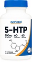 Nutricost 5-HTP 200mg, 60 cápsulas vegetarianas (5-Hydroxytryptophan) - Sin gluten