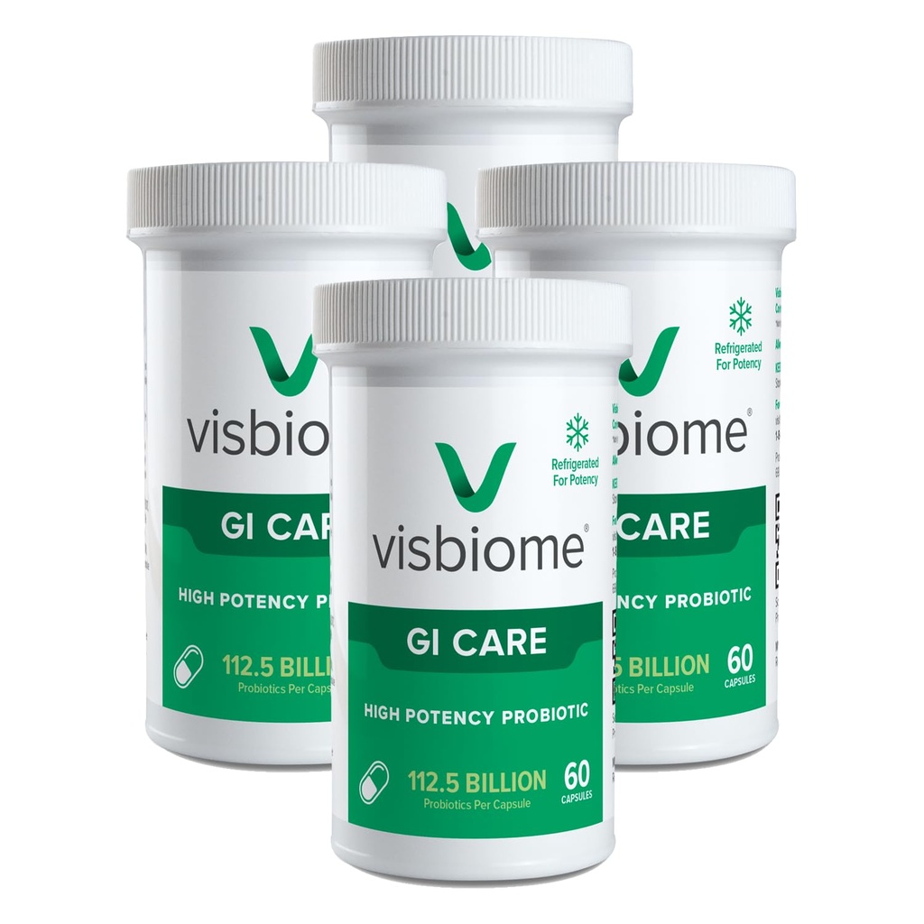 Visbiome® GI Care - High Potency Probiotic - 112.5 Billion CFU Live Probiotics, Original De Simone Formulation, Made in USA, 240 cápsulas.