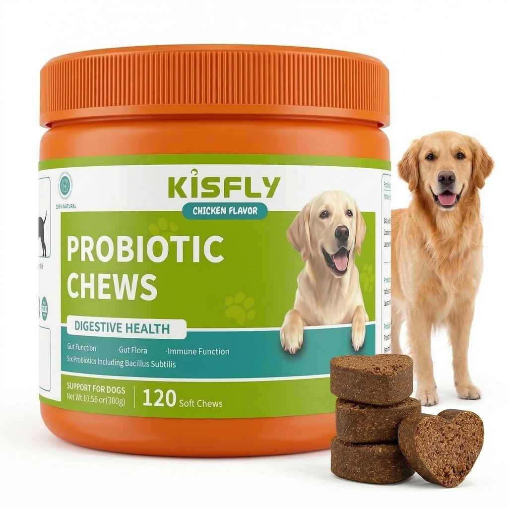 Dog Probiotics 2B CFU 6-Strain for Gut Health, Diarrhea & Gas Relief