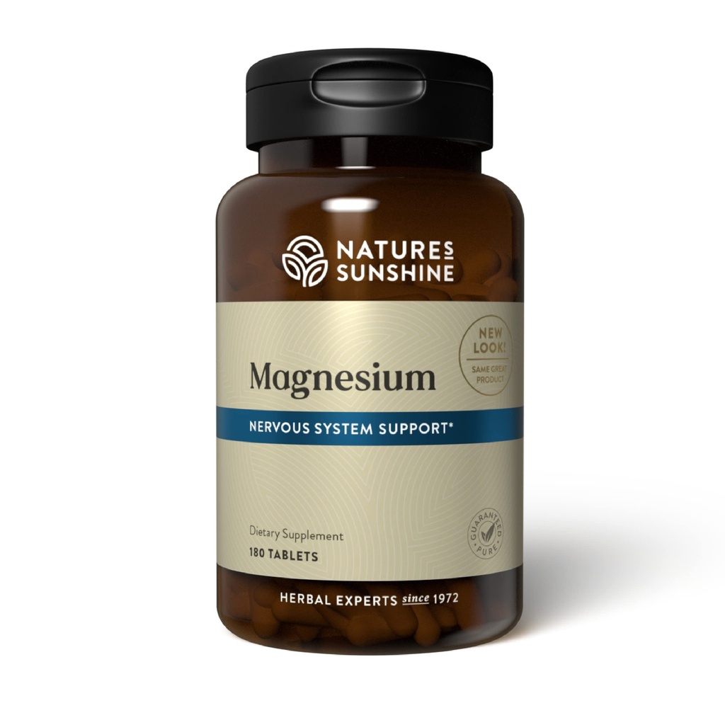 Magnesio Sunshine de la naturaleza, 250 mg, 180 Tablets ← Soporta tanto los sistemas nervioso y estructural ayudando a los músculos a relajar y maximizar la producción de energía