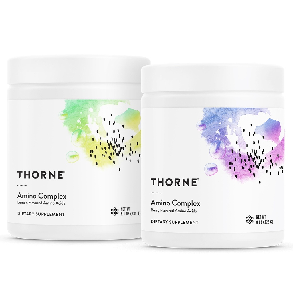 THORNE - Amino Complex Bundle - Promociona la Masa de Lean y la Producción de Energía - Lemon &amp; Berry Flavors