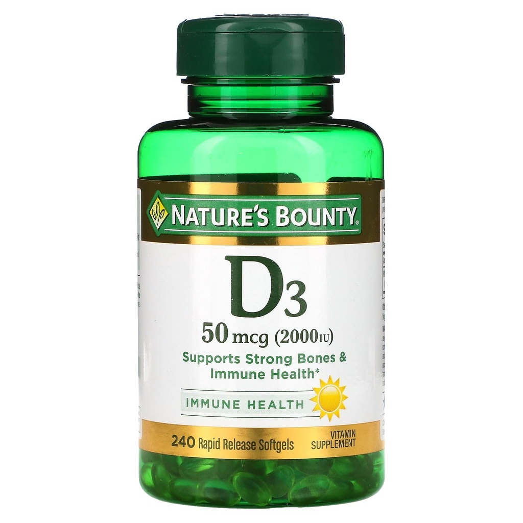 Bounty D3-2000 IU, 240 Softgels (Pack of 2)