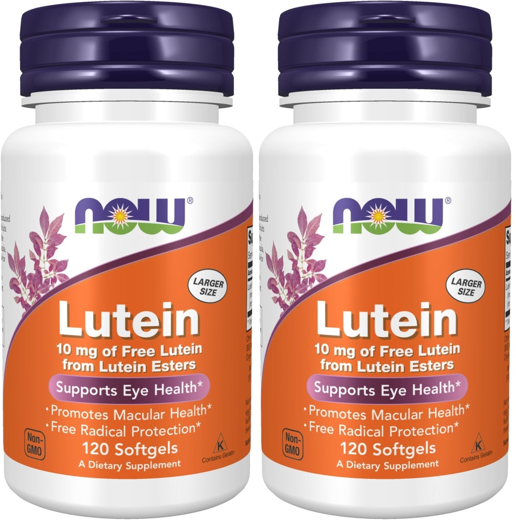 AHORA Alimentos Lutein 10 mg Softgels, 120 (Pack de 2)