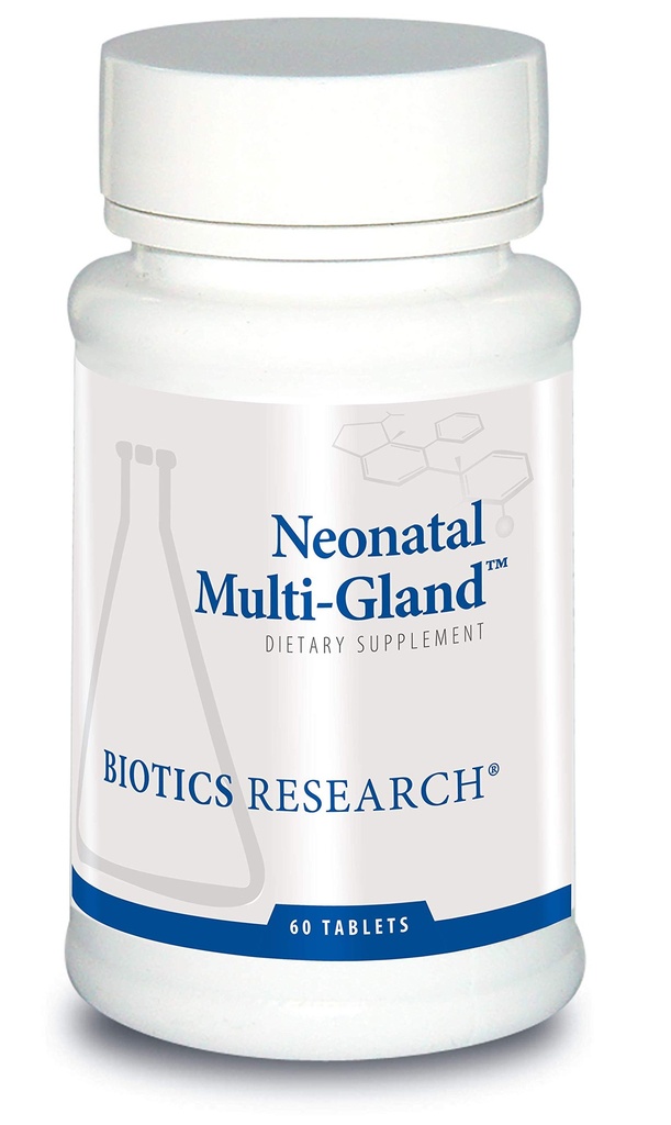 Biotics Research Neonatal Multi-GlandTM Mixed Organs and Glandular Concentrates, Broad Spectrum Therapy, Spleen, Heart, Pancreas, Kidney, Brain Liver, Adrenal, Thymus, Pituitary o Hypothalamus 60 Tabs